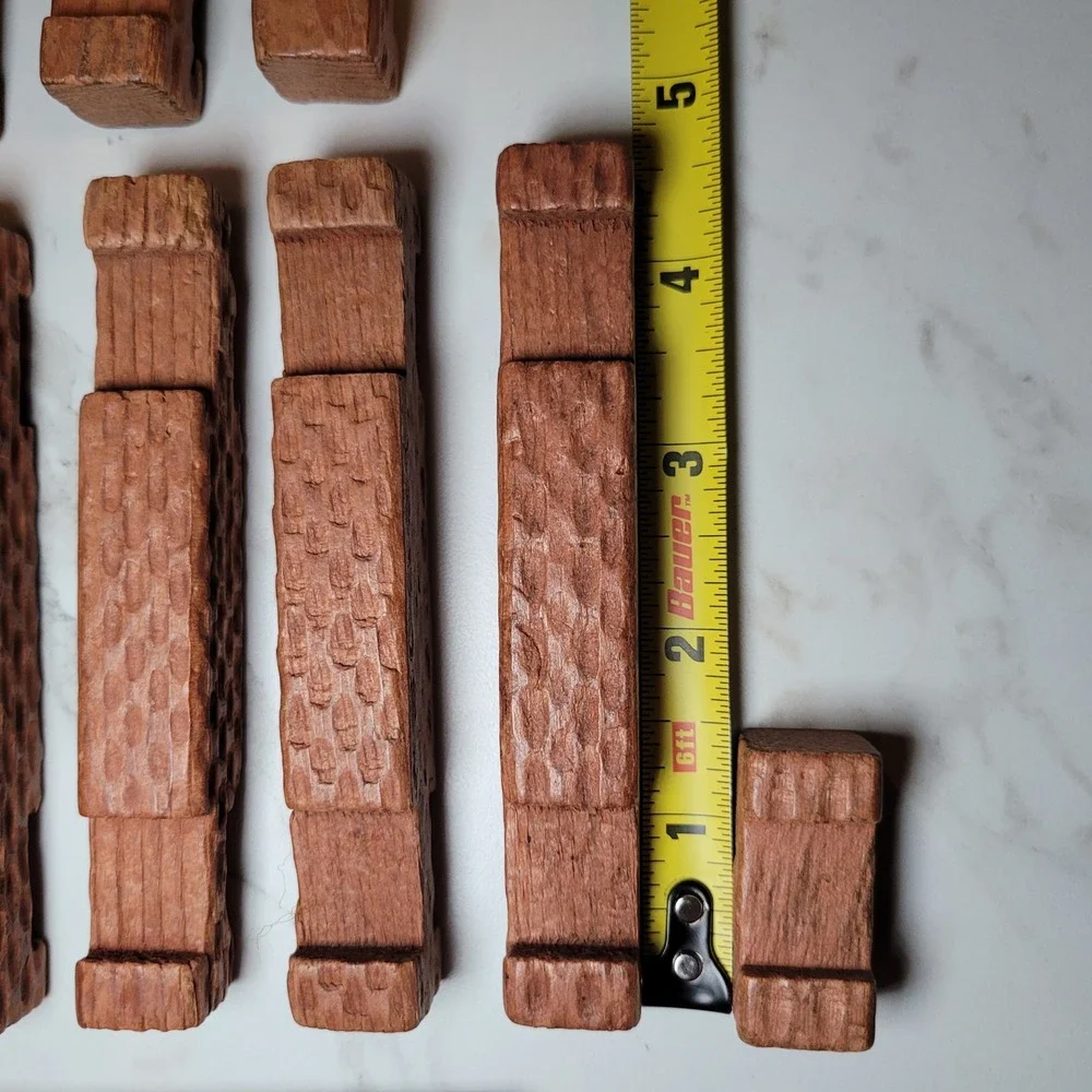 Halsam American Replacement Wood Pieces‎ Mixed Sizes Vintage Toy 15 Pcs Parts